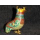 flacon à opium forme oiseau en cloisonné