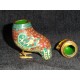 flacon à opium forme oiseau en cloisonné