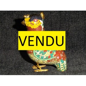 Opium bottle cloisonne bird form