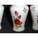 ensemble de 3 vases décor fleur