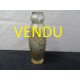Ancient vase frosted glass enamelled gold