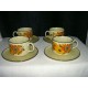 Tasse+sous-tasse en porcelaine décor seventies