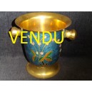 Champagne bucket gold metal, cloisonn&eacute; enamel decoration