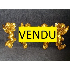 Set of 4 decorative golden love