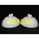 Service of 2 bells in white porcelain