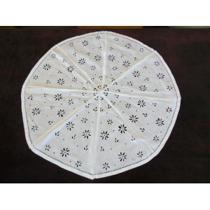 Packing umbrella white cotton openwork embroidered