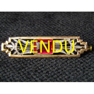 Broche ancienne en vermeil ornée d'une tourmaline