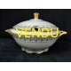 Earthenware tureen with golden decoration