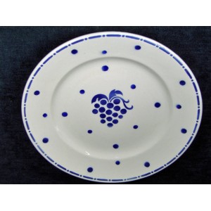 Round earthenware dish Moulin des Loups model Daunou