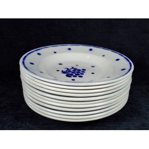 Ensemble de 10 assiettes creuses Moulin des Loups modèle Daunou