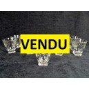 Ensemble de 11 petits verres à porto décor gravé des années 50