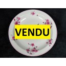 Plat de service rond creux en porcelaine ancienne