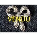Silver and marcasite brooch shaped node