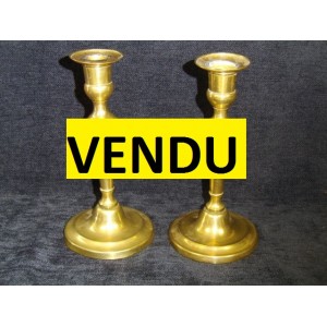 Pair of brass candlesticks