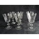 Verres à vin sur pied anciens en série de 6