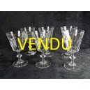Wine glasses on old foot series of 6