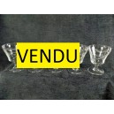 Verres à pied anciens pour le vin 5 pièces