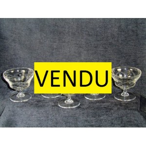 Coupes à champagne sur pied, anciennes 5 pièces