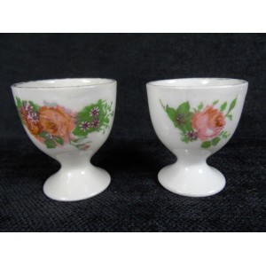 Pair of porcelain egg cups