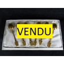 Set of 6 mocha spoons gold metal