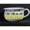 Poubelle de table en porcelaine de Limoges