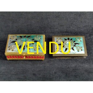 Set of objects for decor smoking Limoges enamels 