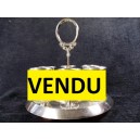 Service egg / display old silver metal 