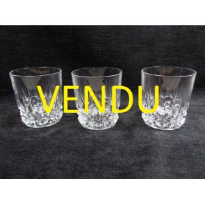 Set of 3 whiskey glasses crystal arches 